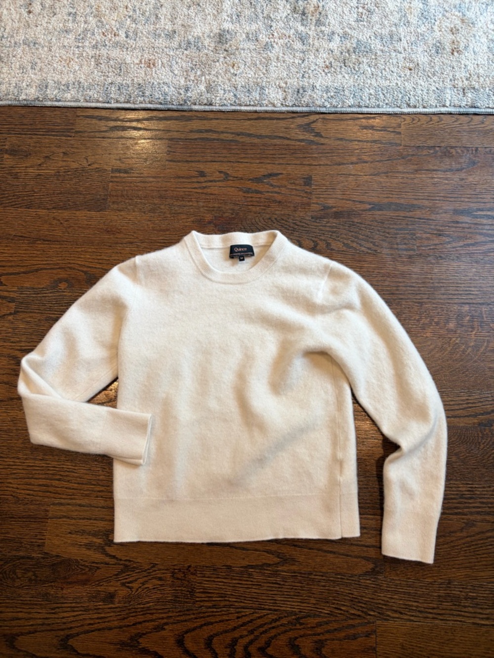 Quince Cream Cashmere Crewneck Sweater